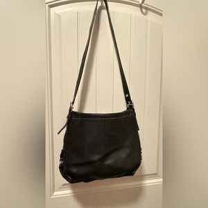 **Coach** Classic Black Leather hobo Shoulder Bag